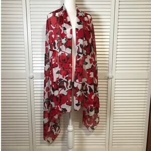 Westbound Beach Floral Sarong Bathing Suit Coverup Shawl Scarf